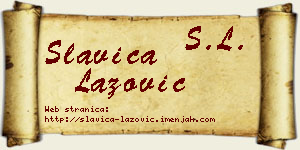 Slavica Lazović vizit kartica